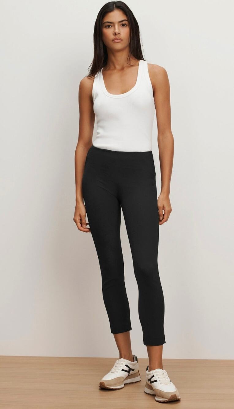 Veronica Beard Zip Back Scuba Ankle Pants Black Medium NWT Office Wear